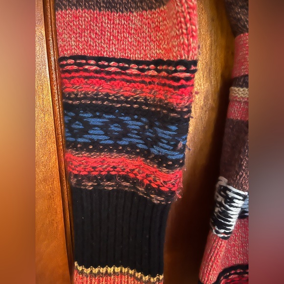 Frye Anthropologie Wool Sadie Fair Isle Boho Cardigan XS - Picture 4 of 9